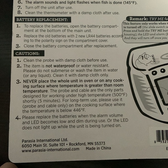 Fish Thermometer for Oven Baking Fish - Picture 4 of 7